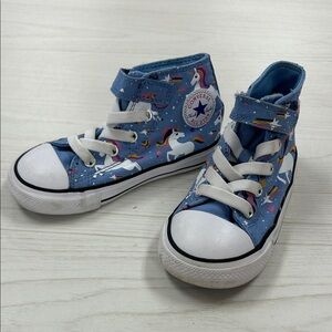 Converse Kids' Blue and White Unicorn Sneakers